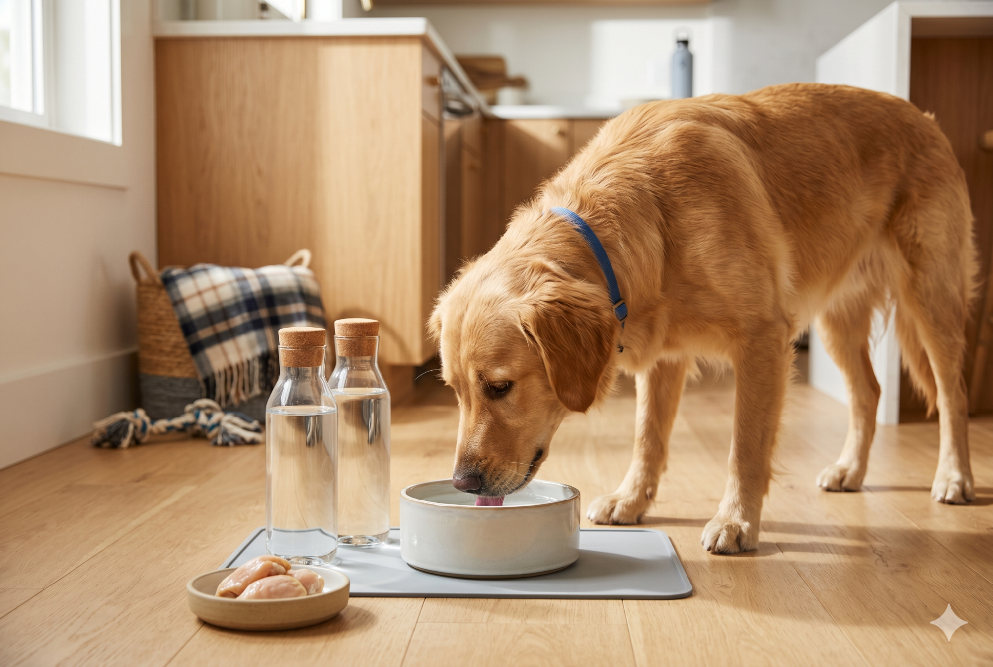 Quelle Eau en Bouteille pour Chien ? Guide Hydratation + Friandises Réhydratantes Naturelles
