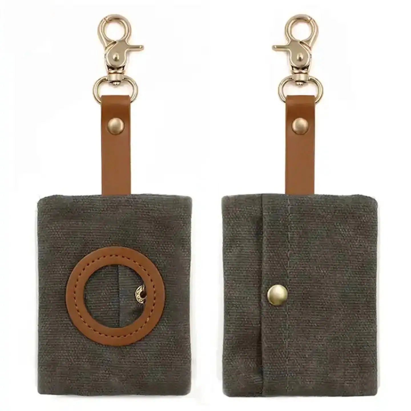 Porte-sac à caca en toile cirée - gris -  The Dapper Dog Club Biscuit Rex