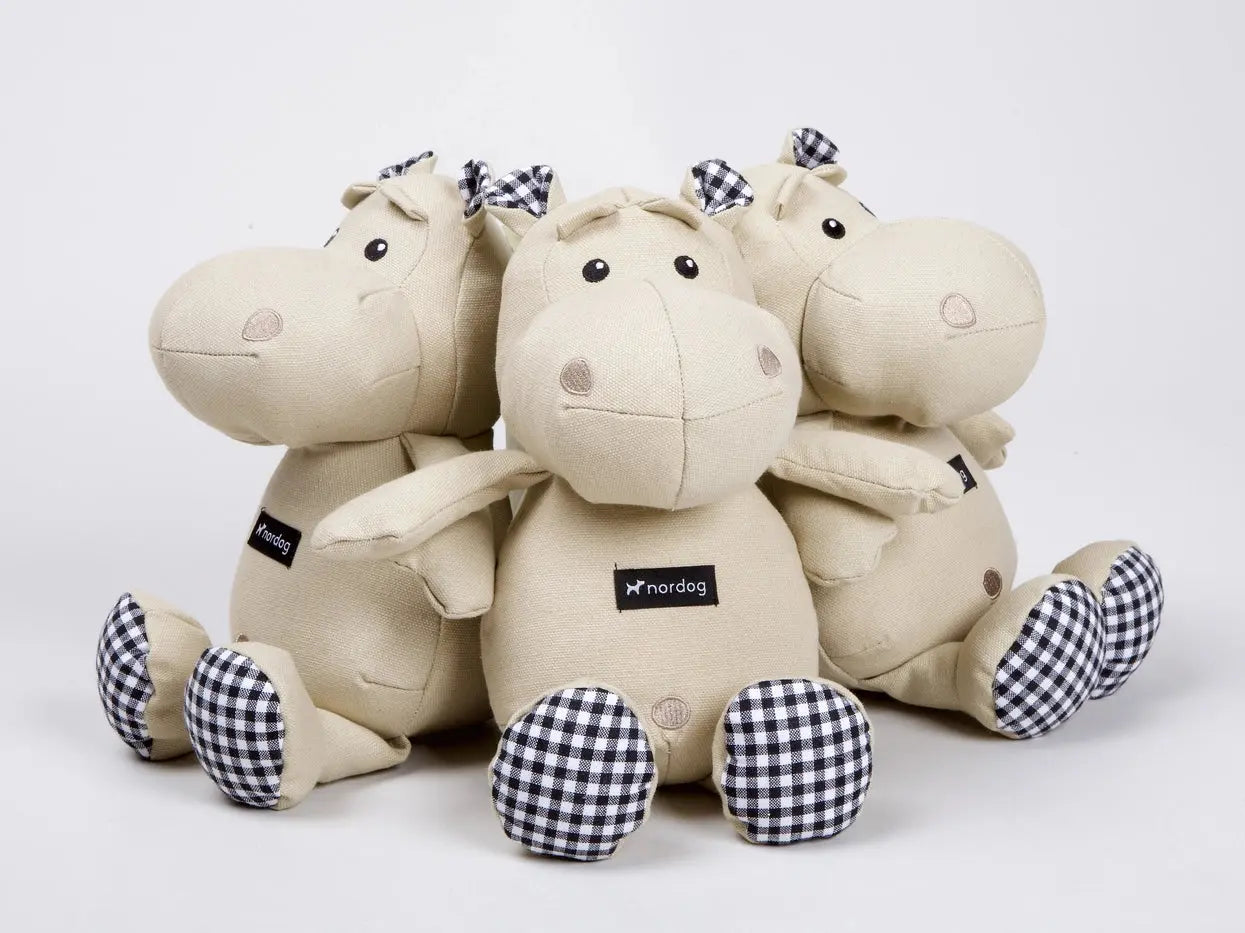 Jouet d’occupation Henny l'hippopotame Beige - Nordog Biscuit Rex