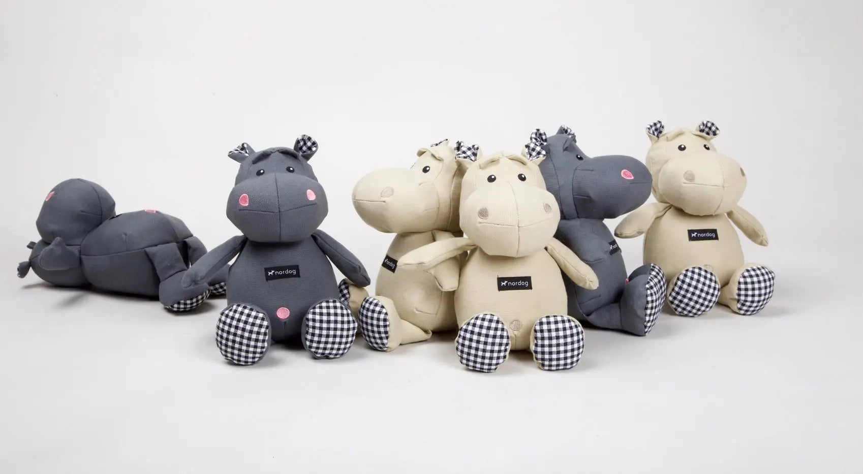 Jouet d’occupation Henny l'hippopotame Beige - Nordog Biscuit Rex