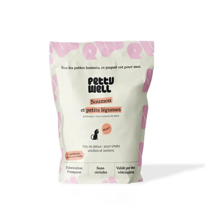 Croquettes Sans Céréales - Chats - Saumon & Thon -Petty Well Biscuit Rex