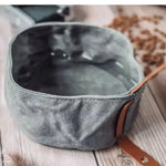 Bol de voyage en toile cirée - Gris -  The Dapper Dog Club Biscuit Rex