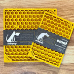Tapis de léchage d'enrichissement Emat Design Honeycomb - Jaune - Larg Biscuit Rex