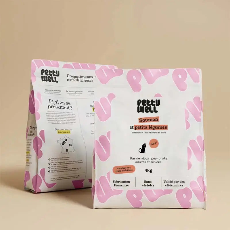 Croquettes Sans Céréales - Chats - Saumon & Thon -Petty Well Biscuit Rex