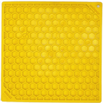Tapis de léchage d'enrichissement Emat Design Honeycomb - Jaune - Larg Biscuit Rex