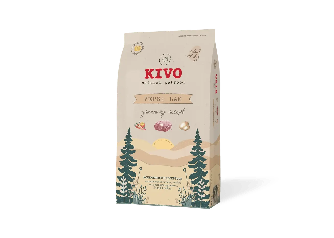 Croquettes à l'Agneau Frais, Pressées à Froid, Sans Céréales - Kivo Biscuit Rex