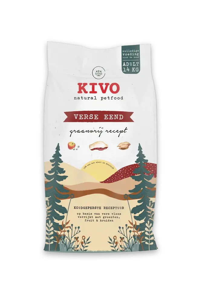 Croquettes au Canard Frais, Pressées à Froid, Sans Céréales - Kivo Biscuit Rex