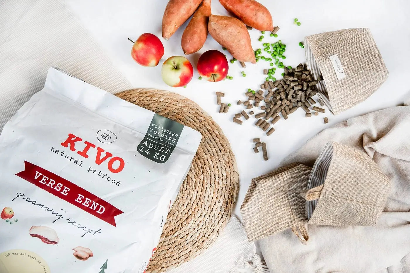 Croquettes au Canard Frais, Pressées à Froid, Sans Céréales - Kivo Biscuit Rex