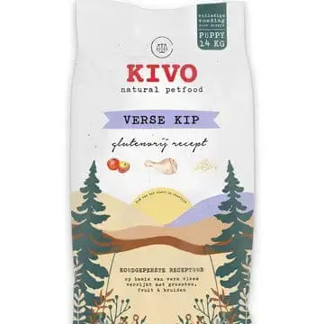 Croquettes poulet frais, pressé à froid, sans gluten pour chiot - Kivo Biscuit Rex